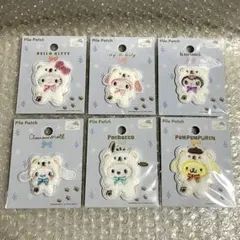 セリア サンリオ パイルワッペン 6点セット キティ マイメロ クロミ シナモン