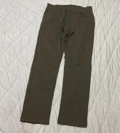 【美品】ロングパンツ 長パンツ グリーン カーキ W76 すっきり足長