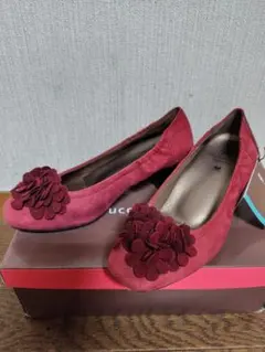 新品　Wacoal　ワコール　サクセスウォーク　花飾り　赤　パンプスのサムネイル