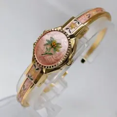 稼動品 アンドレアムッシュ 花柄 青デザインハイビスカス バングル