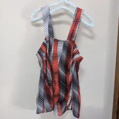 m*i様 【ZARA BASIC】ストライプ柄キャミソール（オレンジ・黒・白）のサムネイル