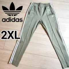 アディダス 緑 スーパースター ランニング トラックパンツ ジャージ 女性2XL