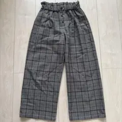 GU チェック柄 ロングパンツ 140cm