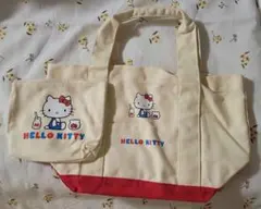 ハローキティ　レトロ柄トートバッグ・ポーチセット
