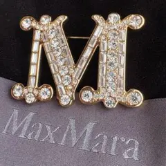 未使用✨Max Mara バス クリスタル ブローチ　アクセサリーのサムネイル