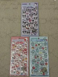 み*き様 【国内正規品】 サンリオ　ボンボンドロップシール3種セット キティ ク