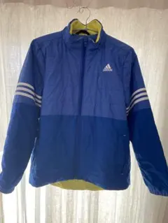 adidas 中綿ジャンパー 青 黄