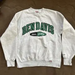 BEN DAVIS ロゴ刺繍 スウェット トレーナー グレー M