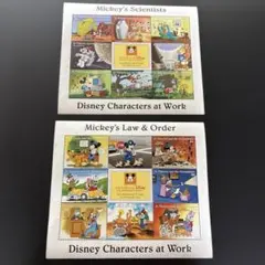 ディズニー未使用切手シート2枚② ミッキーマウス　ミニーマウス　ドナルドダック