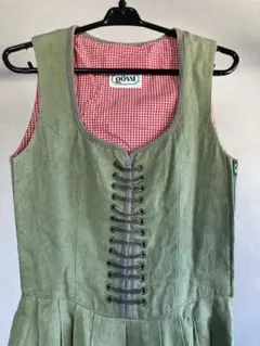 チロリアンワンピース　オリーブグリーン