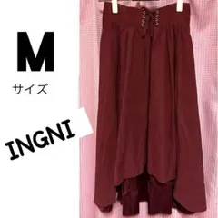 INGNI バーガンディ ボルドーフレアスカート M ロング　膝丈のサムネイル