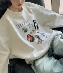 オーバーサイズ スウェット