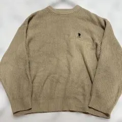 ✨美品✨ポロアッスン　ベージュケーブルニット　M