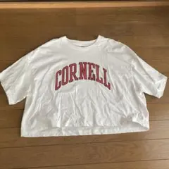 CORNELL ロゴ クロップド丈 Tシャツ ホワイトのサムネイル