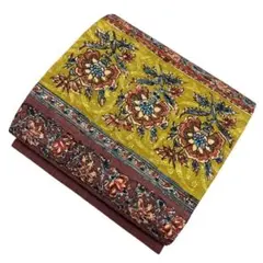 ユ52名古屋帯 紬　花模様 夏 着物 仕立て上り美品