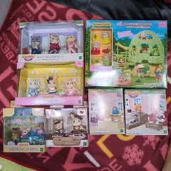シルバニアファミリー　タウンシリーズ　キラキラくじ　7点セット