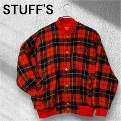 『STUFF'S』 (M)/ メンズ ウールジャケット ヴィンテージ チェック柄