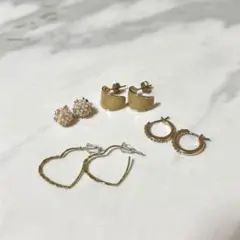 【値下げ】ピアス　4点セット