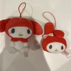 マイメロディ ストラップ付きぬいぐるみ 赤白