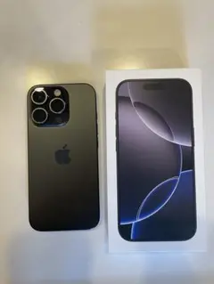 【美品】iPhone 16pro 128GB ブラックチタニウム SIMフリー