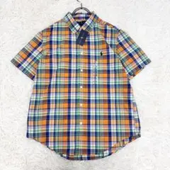 新品未使用 Ralph Lauren チェックシャツ 半袖 160 マルチカラー