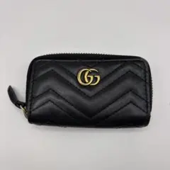 GUCCI キーケース　コインケース　ブラック　キルティング　498127 小物