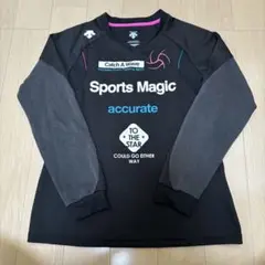 DESCENTE バレーボール シャツ 長袖 ブラック　レディースM