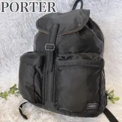 大人気 PORTER タンカー リュック 巾着 黒 ファスナー 廃盤品 ロゴ美品