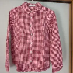 ギンガムチェック長袖シャツ