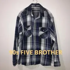★極上‼️好配色‼️神サイズ★90s USA製 FIVEBROTHER 緑黒 XL 2025年最新】90年代 ファイブブラザー Fiveの人気アイテム
