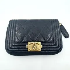 【美品】ボーイシャネル コインケース カードケース キャビアスキン CHANEL