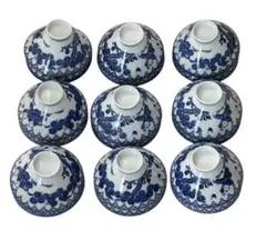 唐子柄 茶碗 20客セット 未使用 長期保管品 （底欠け1個含む）