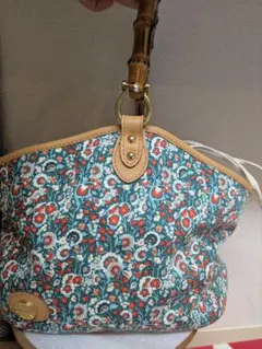 最終価格 激レア　bonfanti × LIBERTY　バンブーバッグ　リバティのサムネイル