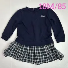 ラルフローレン ベビーガールズ ワンピース ネイビー 18M/85