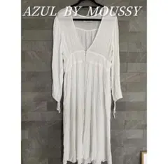 AZUL BY MOUSSY ロングワンピース シアーカーディガン ホワイト 白