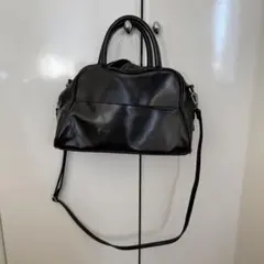 PINUE ピヌエ 2WAY ハンドバッグ ショルダーバッグ ブラック