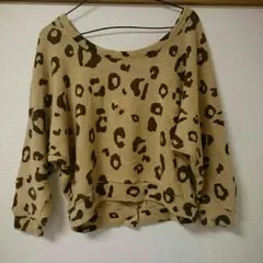 お値下げしました☆ヒョウ柄ショート丈セーター