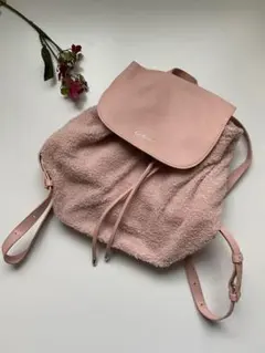 新品　Calvin Klein ピンク　モコモコ　ふわふわ　リュック