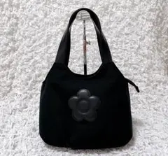 ✨美品✨ MARYQUANT トートバッグ　デイジー　キャンバス　黒