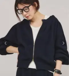 【人気・完売】Curensologyラッフルニットカーディガン　ブラック Curensology(カレンソロジー)ラッフルニットカーディガン