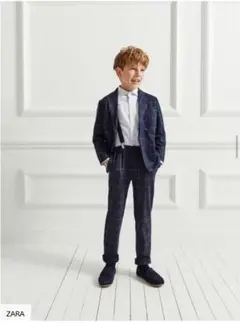 新品 ZARA kids チェック パンツ セレモニー オシャレ 134cm