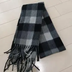 カシミヤ　マフラー　チェック柄
