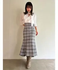 SNIDEL マーメイドスカート チェック SWFS234006