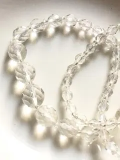天然石 水晶 ガラス クリア カット ネックレス ビンテージのサムネイル