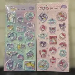 【新品未使用】サンリオ/すりガラス風シール2枚セット