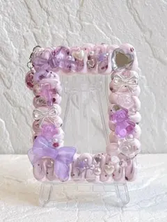 ホイップデコ トレカケース ♡ピンク×ピンククリアラメ③♡