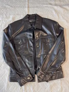 ZARA ブラックレザー ジャケット