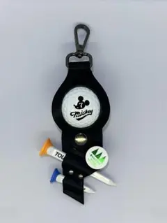 TOURTEEホルダー★マーカー★ツアーティーケース★ゴルフボールポーチ本革黒