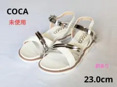 ✨️未使用　訳あり　23.0 クロスベルト フラット ストラップ サンダル