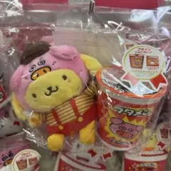 サンリオ　ブタメン　マスコットキーホルダー　プリン